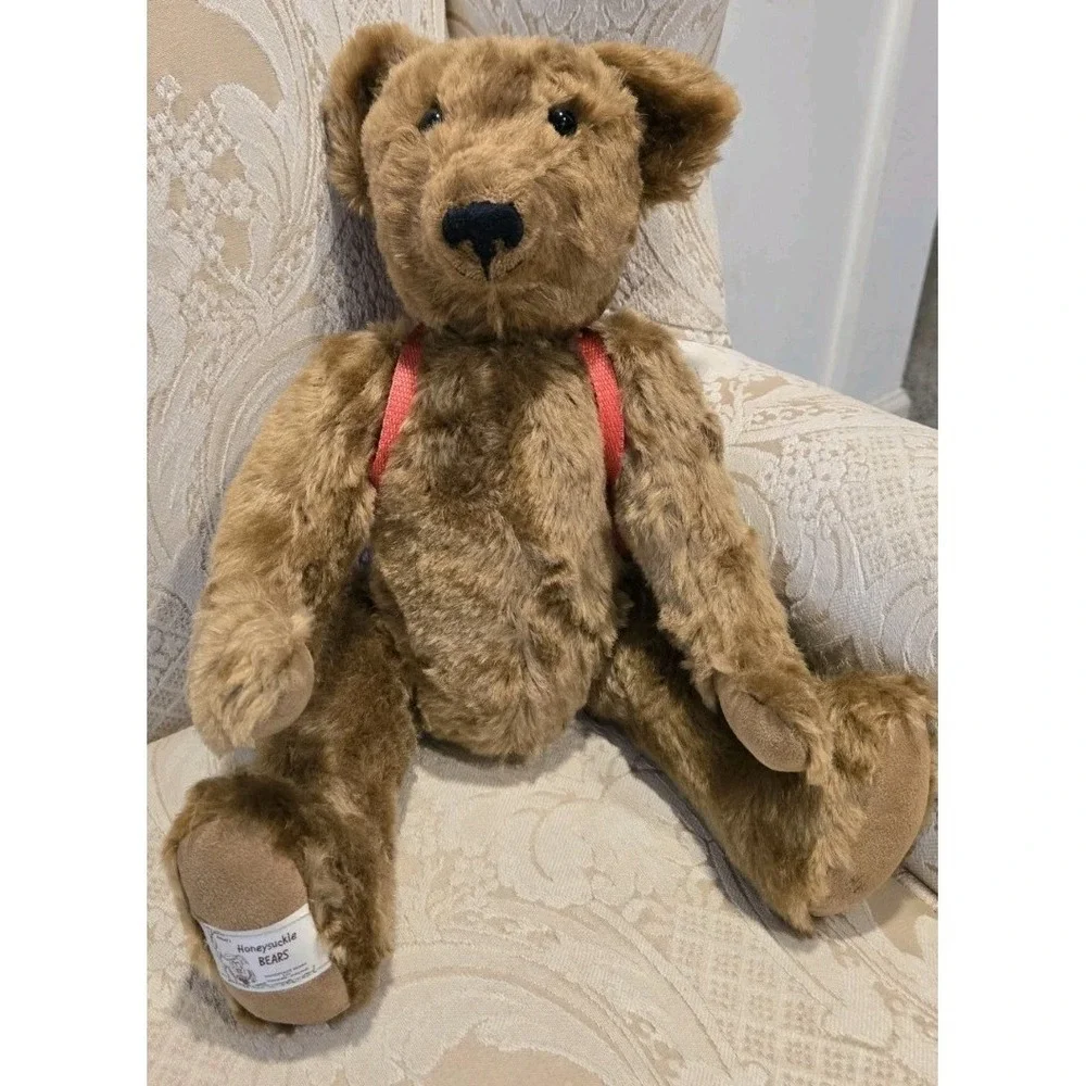 Abbey Honeysuckle Bear Briar 1/10 Signed Jointed Growler England Rare Mohair Vtg